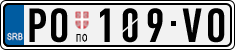 License plate of Serbia, Cars