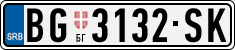 License plate of Serbia, Cars