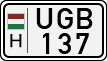 license plates of Hungary, Cars (1990)