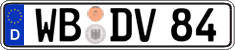 German license plate, Regular plates