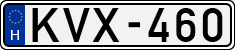 license plates of Hungary, Cars (1990)