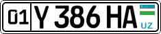 License plate of Uzbekistan, Private owners