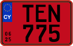 License plate of Cyprus, Rental cars