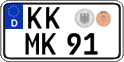 German license plate, Regular plates