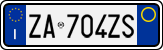 License plate of Italy, Cars (1994 year series)