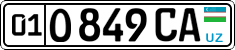 License plate of Uzbekistan, Private owners