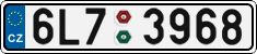 License plate of the Czech Republic, Cars (2001)