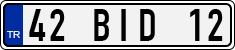 License plate of Turkey, Regular plates