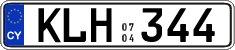 License plate of Cyprus, Regular plates