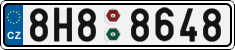 License plate of the Czech Republic, Cars (2001)