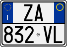 License plate of Italy, Cars (1994 year series)