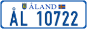 License plate of Åland, Cars (ÅL 12345)