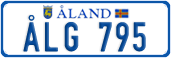 License plate of Åland, Cars (ÅLA 1234)