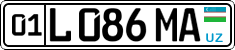 License plate of Uzbekistan, Private owners