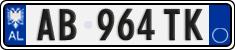 License plate of Albania, Cars (2011)