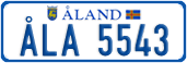 License plate of Åland, Cars (ÅLA 1234)