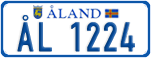 License plate of Åland, Cars (ÅL 12345)