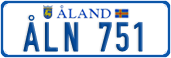 License plate of Åland, Cars (ÅLA 1234)