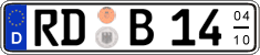German license plate, Seasonal plates