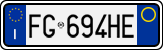 License plate of Italy, Cars (1994 year series)