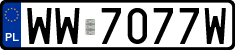 License plates of Poland, Regular car plates