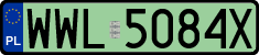 License plates of Poland, Electric vehicles