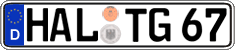 German license plate, Regular plates