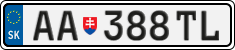 License plate of Slovakia, Cars