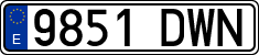 License plates of Spain, Ordinary (2000)