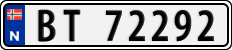 License plate of Norway, Cars