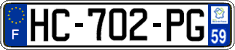 French license plate, SIV (ordinary)