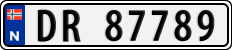 License plate of Norway, Cars