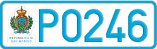 License plate of San Marino, Cars (A1234)