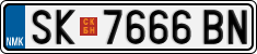 License plate of North Macedonia, Regular plates (2012)
