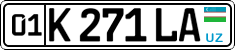 License plate of Uzbekistan, Private owners