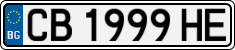 License plate of Bulgaria, Cars