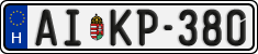 license plates of Hungary, Regular plates (2022)