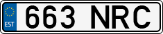 License plate of Estonia, Regular car plates