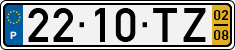 License plate of Portugal, Regular plates
