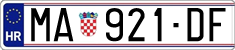 License plate of Croatia, Regular plates