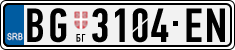 License plate of Serbia, Cars