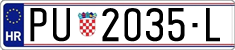 License plate of Croatia, Regular plates