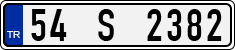 License plate of Turkey, Regular plates