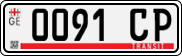License plate of Georgia, Export transit plates