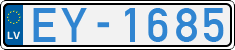 License plate of Latvia, Electric vehicles