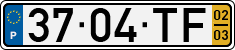 License plate of Portugal, Regular plates