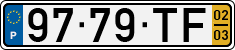License plate of Portugal, Regular plates