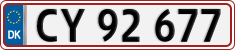License plate of Denmark, Regular plates