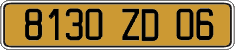 French license plate, FNI