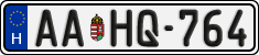 license plates of Hungary, Regular plates (2022)